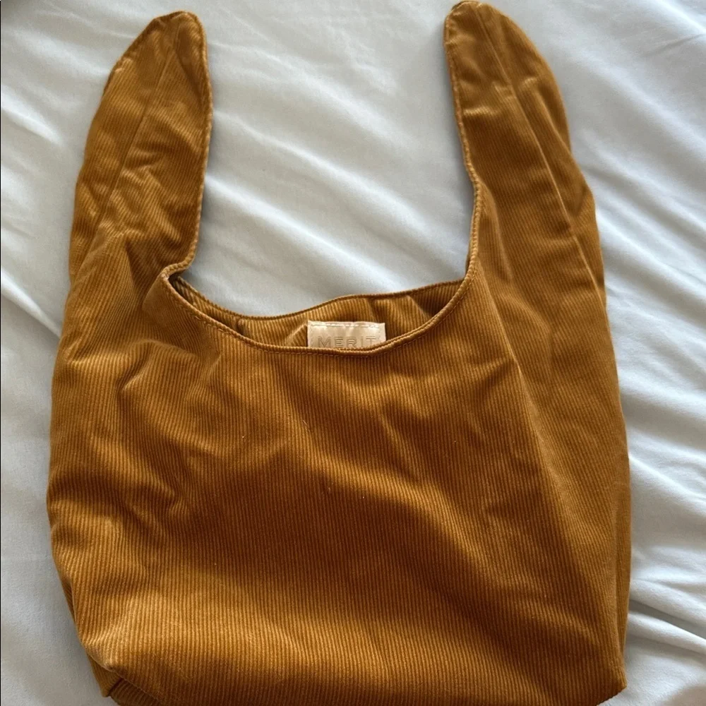 Merit Tan Corduroy Bag